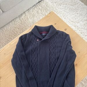 Men's Navy Nautica Cable Knit Sweater Size L